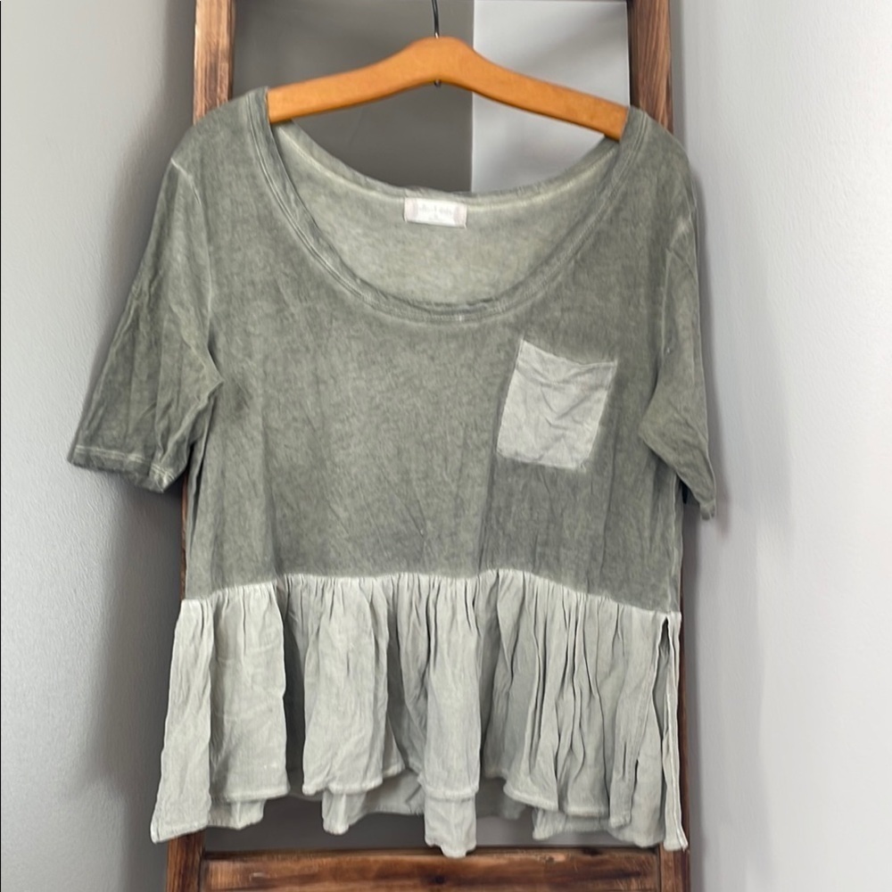Altar’d state sage green flowy crop top!!!